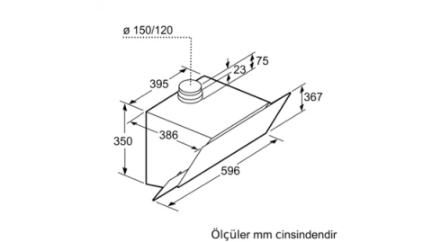 Profilo DVK6J671 Duvar Tipi Davlumbaz 60 Cm