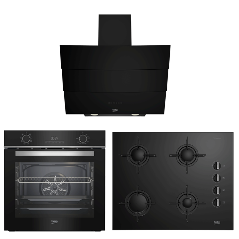 Beko Siyah Ekonomik Cam Set (BFC 430 S - BOCD T 6510 ES - ADE62540S)