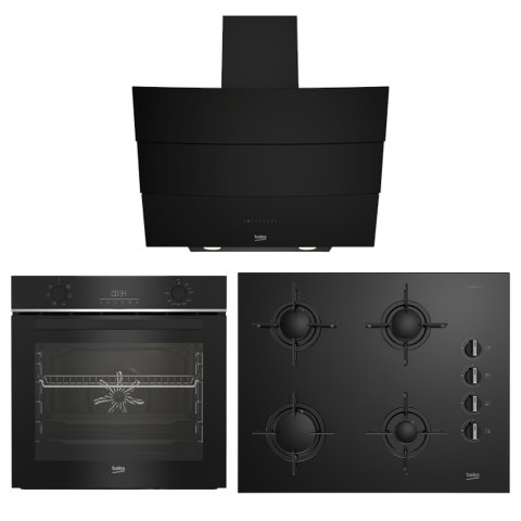 Beko Siyah Cam Set 5 (BFC 330 S - BOCD T 6510 ES - ADE 62540 S)