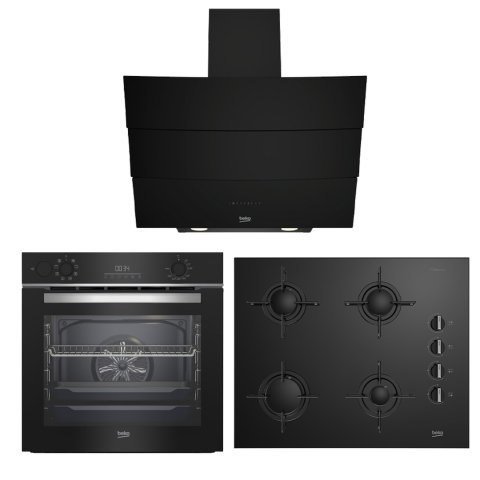 Beko Siyah Cam Set 6 (BFC 630 S - BOCD T 6510 ES - ADE 62540 S)