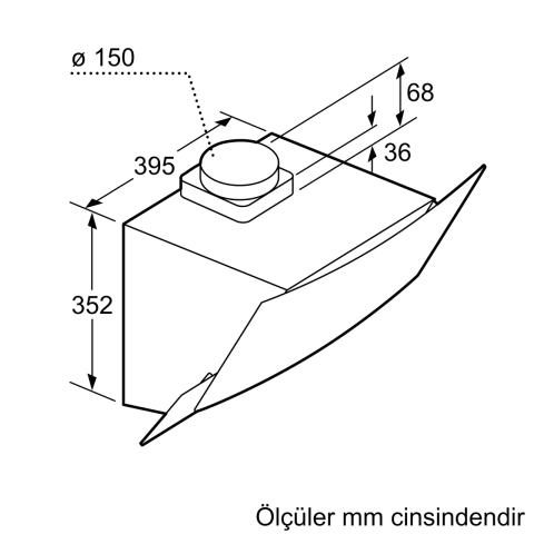 Profilo DVE6G520 Duvar Tipi Davlumbaz 60 Cm