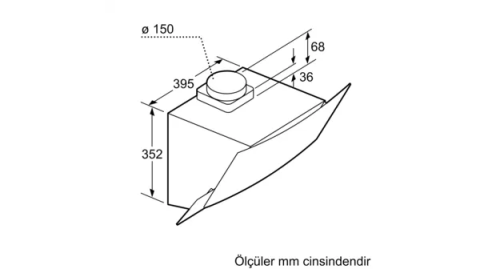 Profilo DVE6G560 Duvar Tipi Davlumbaz 60 Cm
